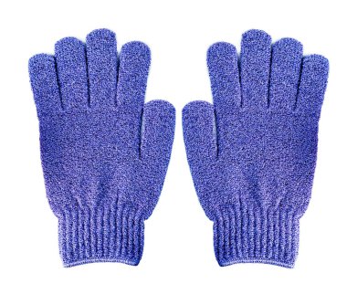 mavi iki sıcak eldiven beyaz izole 