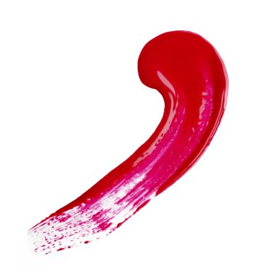 beyaz arka plan üzerinde kırmızı ruj sıvı sıçrama