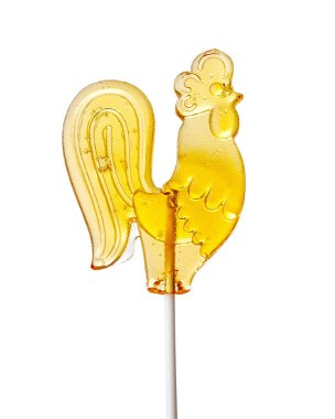 beyaz arka plan üzerinde izole şeker Lollipop horoz