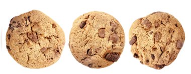 beyaz izole ev yapımı çikolatalı kurabiye 