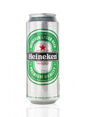 heineken bira olabilir, bir bira stüdyoda beyaz izole, Hollandalı bira şirketi