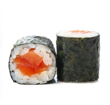 Asya gıda, pirinç ve deniz yosunu somon suşi