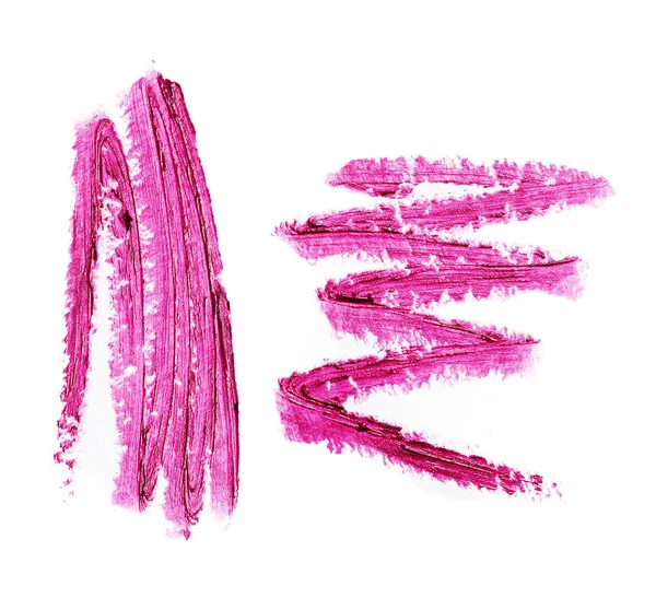 Bright Lipstick Paint Splashes White Background — Stock Photo, Image