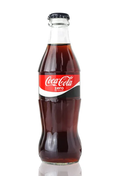 Coca Cola Zero Drink Glass Bottle Studio Shot — Stock Photo, Image