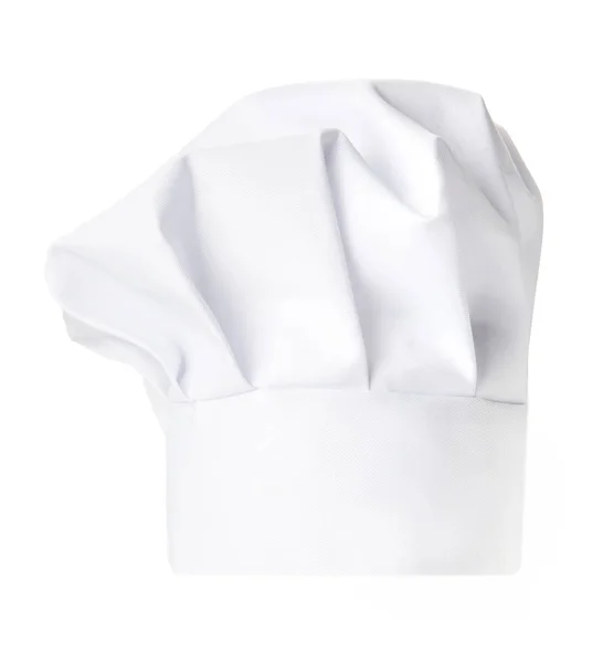 Chapéu Chef Branco Isolado Branco — Fotografia de Stock