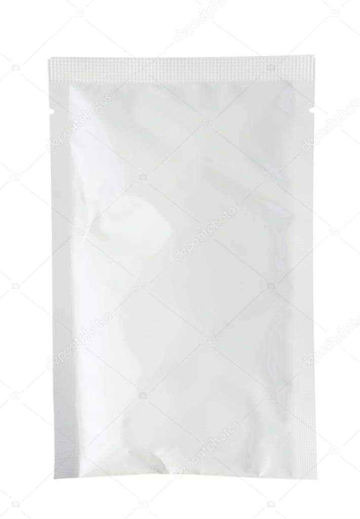 White product packaging on white background