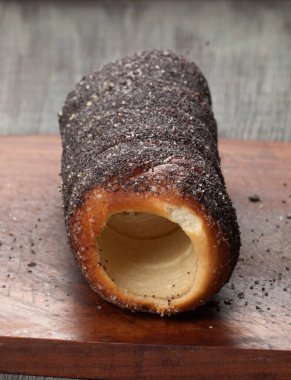 Haşhaş tohumlu kek, yakın çekim.