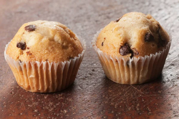 Muffin Con Uvetta Close Shot Focus Locale — Foto Stock