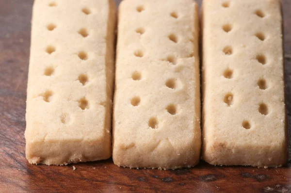 Cookies Καμπάνες Μια Σανίδα Ξυλείας Κλείστε — Φωτογραφία Αρχείου