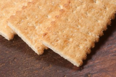 Tahtada Fransız krakerleri, makro atış.