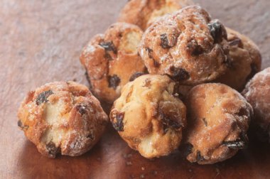 Kuru üzümlü kekler, yakın çekim, yerel odaklanma