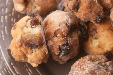 Kuru üzümlü kekler, yakın çekim, yerel odaklanma