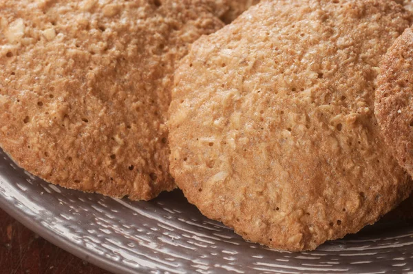 Pasteles Avena Una Tabla Madera Tiro Cerca —  Fotos de Stock