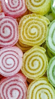 Şekerlenmiş renkli tatlılar zevk çok ilginç