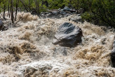 Rough river and stones clipart