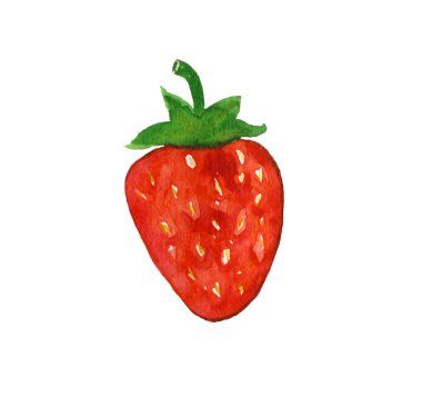 Kırmızı suluboya çilek