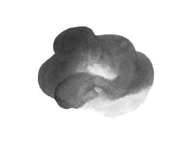 Siyah suluboya bulut lekesi