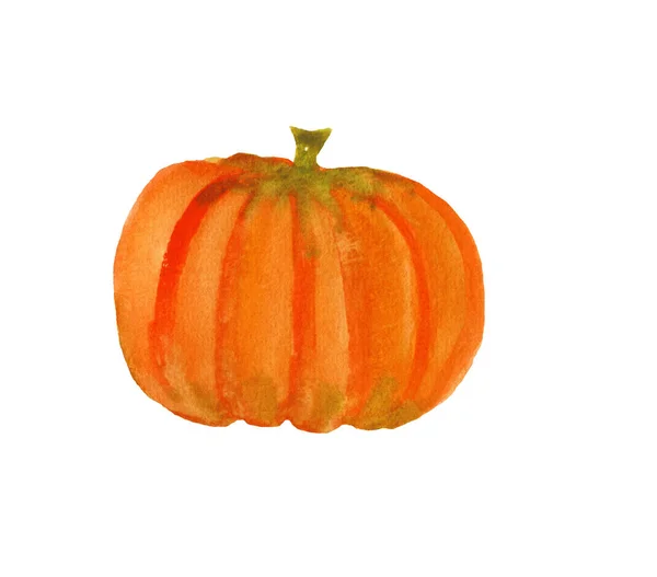 橙色水彩画南瓜 — 图库照片