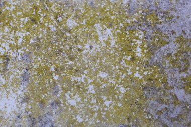 Soyut grunge arkaplanı. Sarı boyalı gri beton duvar. Eski toprak yüzey