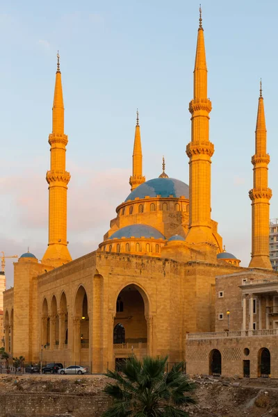 Beirute Líbano Agosto 2018 Mesquita Mohammad Amin Conhecida Como Mesquita — Fotografia de Stock