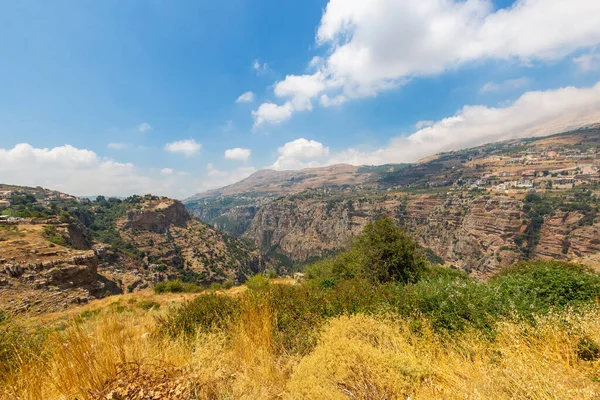 Panoramautsikt Över Kadishadalen Libanon Den Heliga Dalen Platsen För Det — Stockfoto