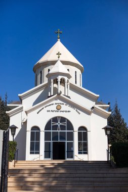 Anjar, Lübnan, Ağustos 07.2018: Suriye sınırı yakınlarındaki Anjar kentinde Ermeni Havari Aziz Paul Kilisesi. Lübnan 'daki en büyük ikinci Ermeni kilisesidir.