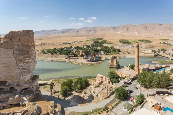 Panoramautsikt över Hasankeyf, Turkiet — Stockfoto