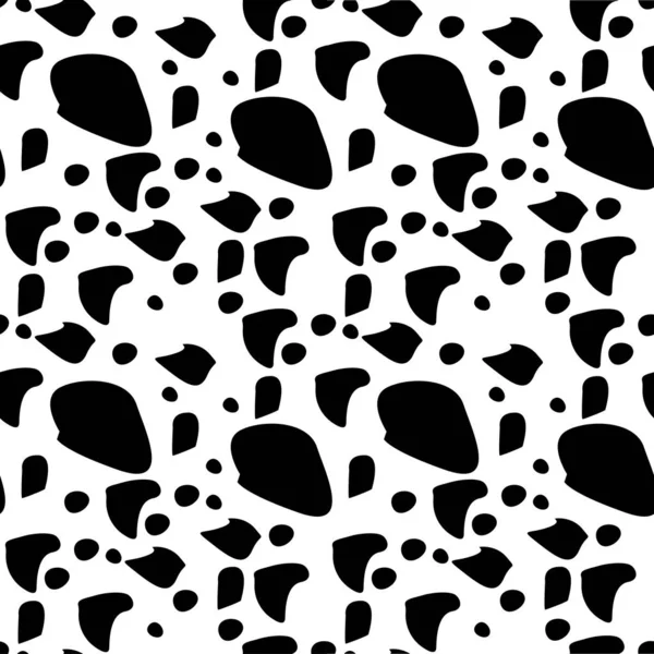 Seamless pattern of a Dalmatian dog. Black and white background