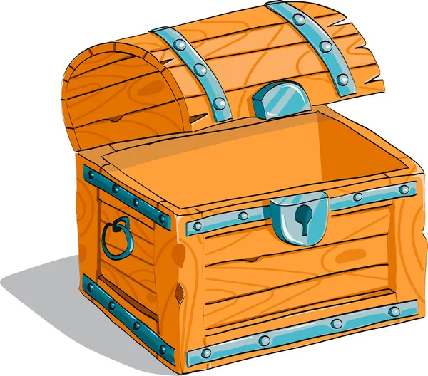 Beyaz arkaplanda boş bir sandık.