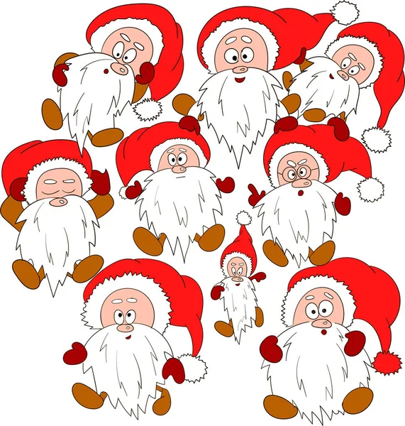 Şirin cücelerle vektör seti