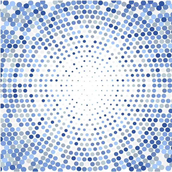 Mosaik Med Blå Prickar Vit Bakgrund — Stock vektor