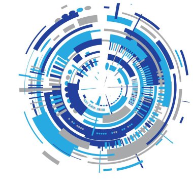 Çemberli soyut teknoloji arkaplanı