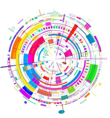 Çemberli soyut teknoloji arkaplanı
