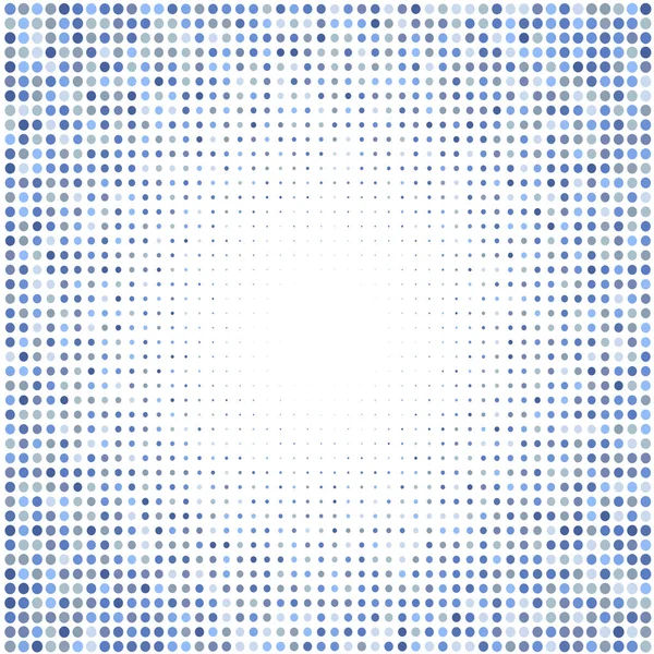 Mosaico Con Puntos Azules Sobre Fondo Blanco — Vector de stock