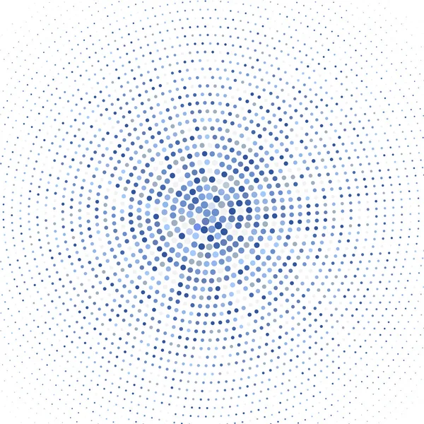 Mozaikos Kék Pöttyökkel Fehér Háttérrel — Stock Vector