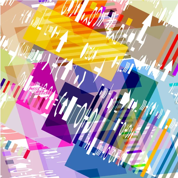 Fundo Colorido Abstrato Com Formas Geométricas Setas — Vetor de Stock