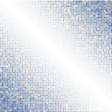 Mavi ve gri noktalı beyaz arka plan 