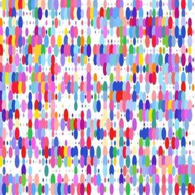 Beyaz arka planda renkli ovaller 