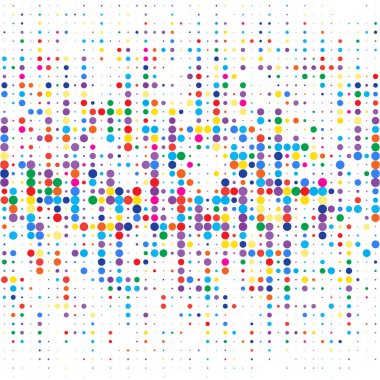 Beyaz arka planda renkli kabarcıklar 