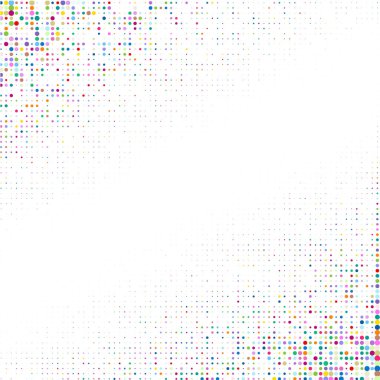 Beyaz arka plan üzerinde renkli nokta