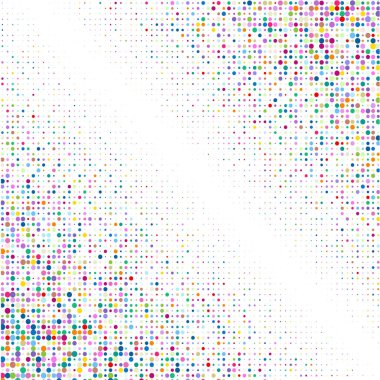 Beyaz arka plan üzerinde renkli nokta