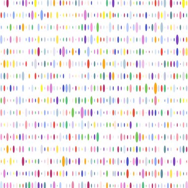 Beyaz arka planda renkli ovaller 