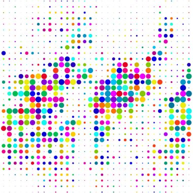 Beyaz arka planda renkli kabarcıklar 