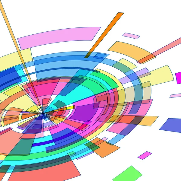 Cercle Coloré Formes Géométriques — Image vectorielle