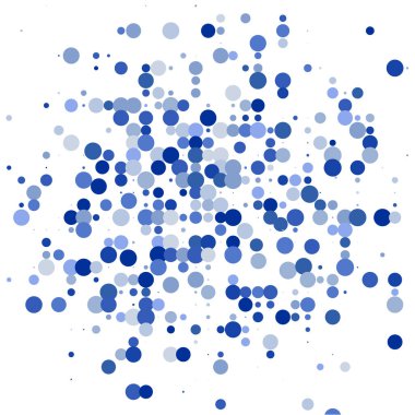 Beyaz zemin üzerine mavi daireler     