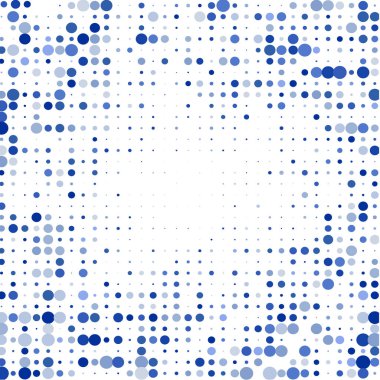 Beyaz zemin üzerine mavi daireler     