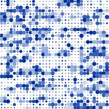 Beyaz zemin üzerine mavi daireler     