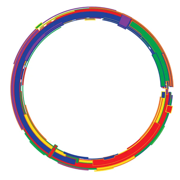 色の幾何学的形状の円 — ストックベクタ