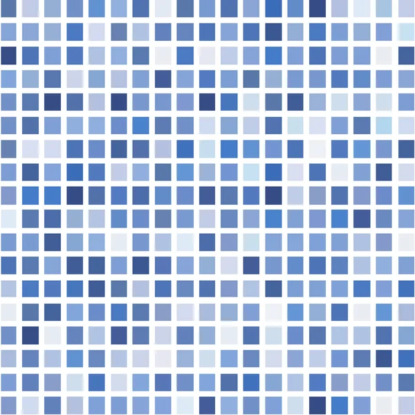 Мозаика Ярко Голубых Квадратов Белом Фоне — стоковый вектор
