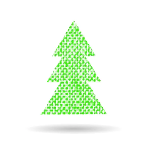 Árvore Natal Com Círculos Fundo Branco — Vetor de Stock